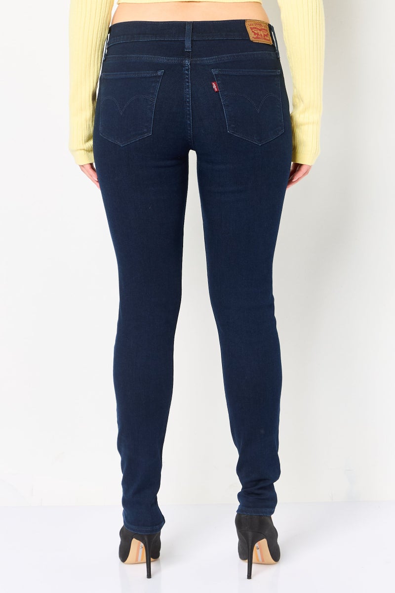 Levi's Women Skinny Fit Wash Stretchable Denim, Navy - Image 4