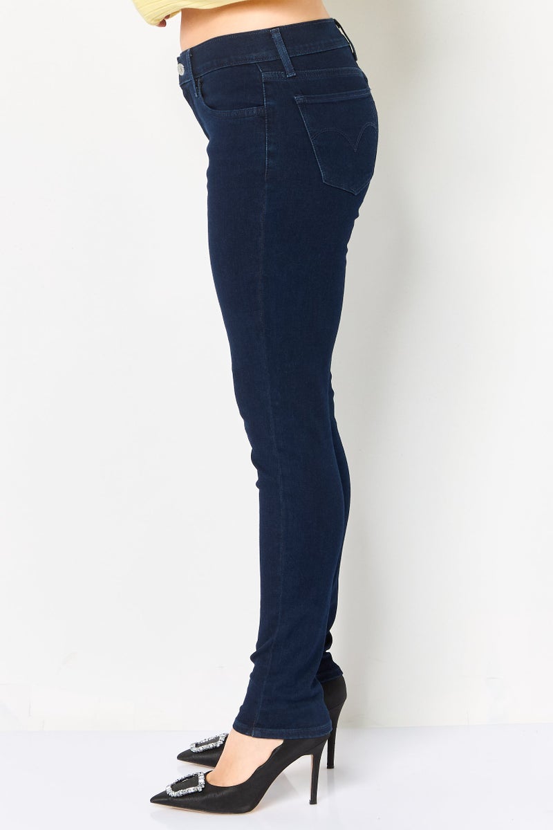 Levi's Women Skinny Fit Wash Stretchable Denim, Navy - Image 3