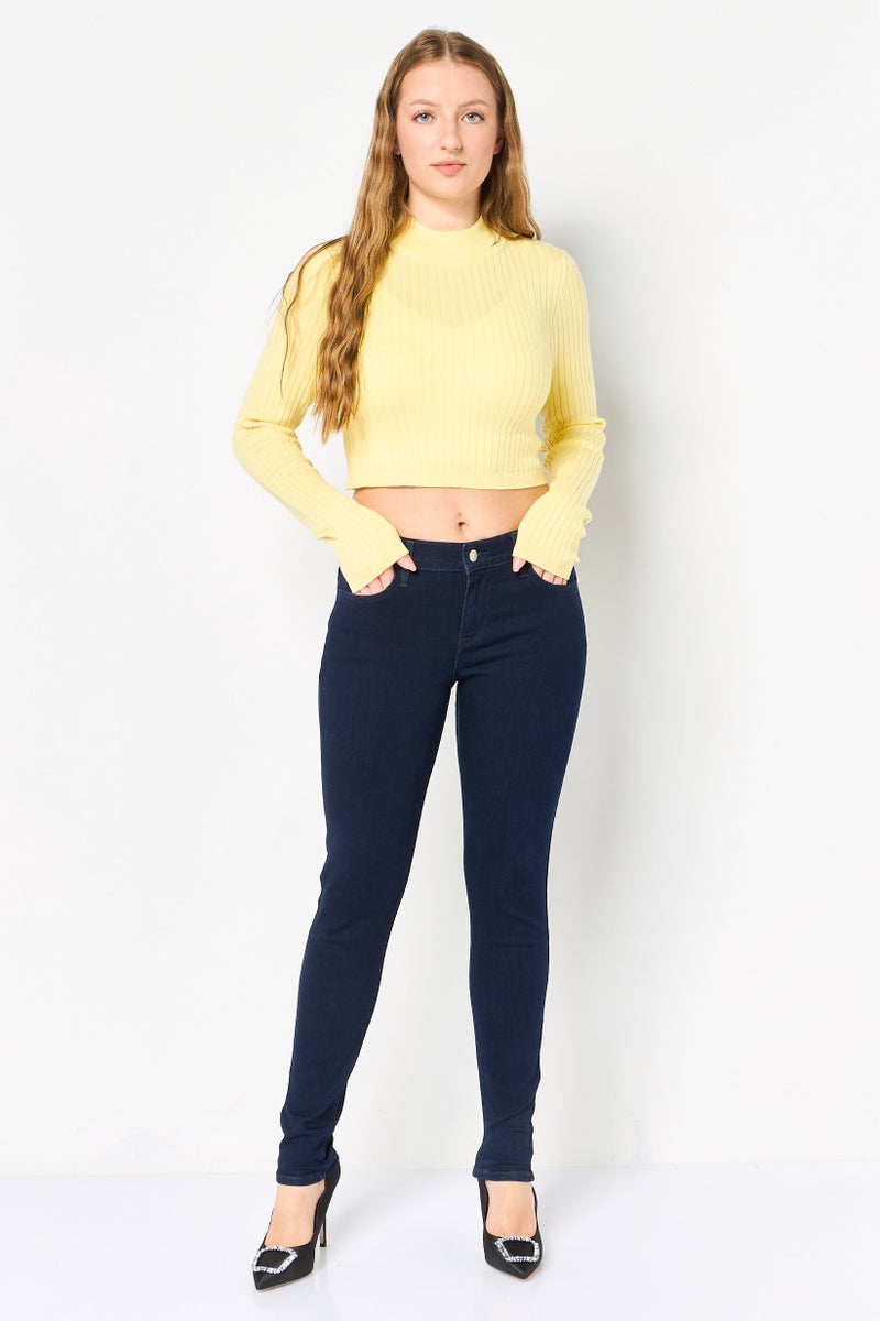 Levi's Women Skinny Fit Wash Stretchable Denim, Navy - Image 2