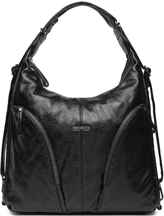 21K Barcelona Washed Leather Women's Backpack and Shoulder Bag 1859 - Image 1