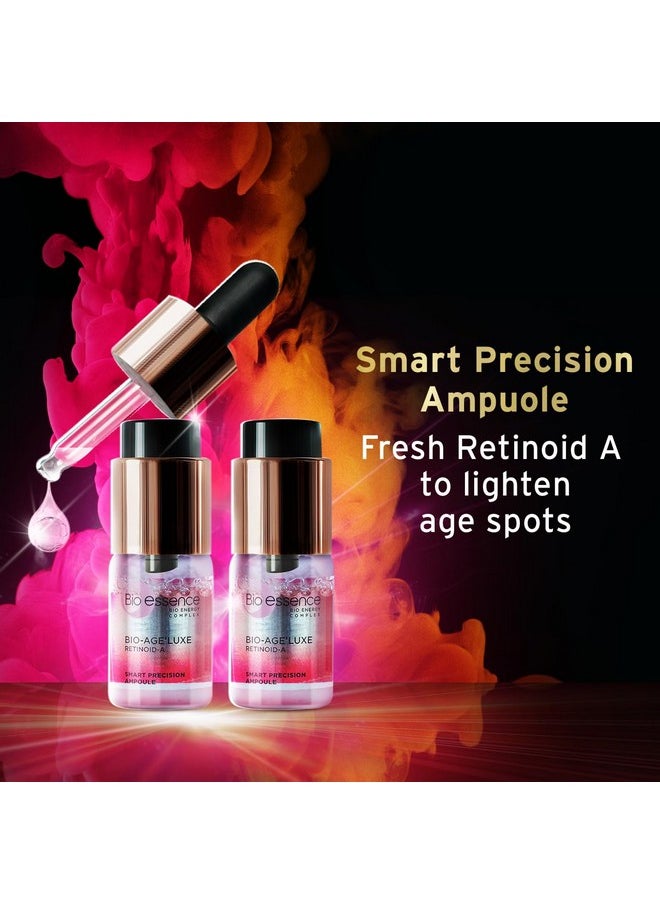 Bio Essence - Bioessence Bioage'Luxe Ampoule With Fresh Retinoid A + Face Serum With Peptidespack Of 2 Anti Ageing Peptides Retinol ++ Hydrating Actives 10Gx2 - Image 1