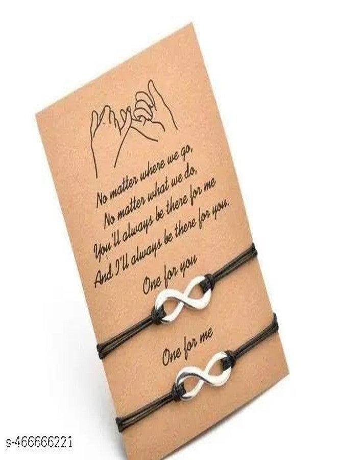 BEAUTIVIA Infinity Pinky Promise Bracelets Anklets for Couples Best Friend Long Distance Relationship Matching Bracelets Adjustable Friendship Bracelets for Him and Her (Unisex Adult) - Image 5