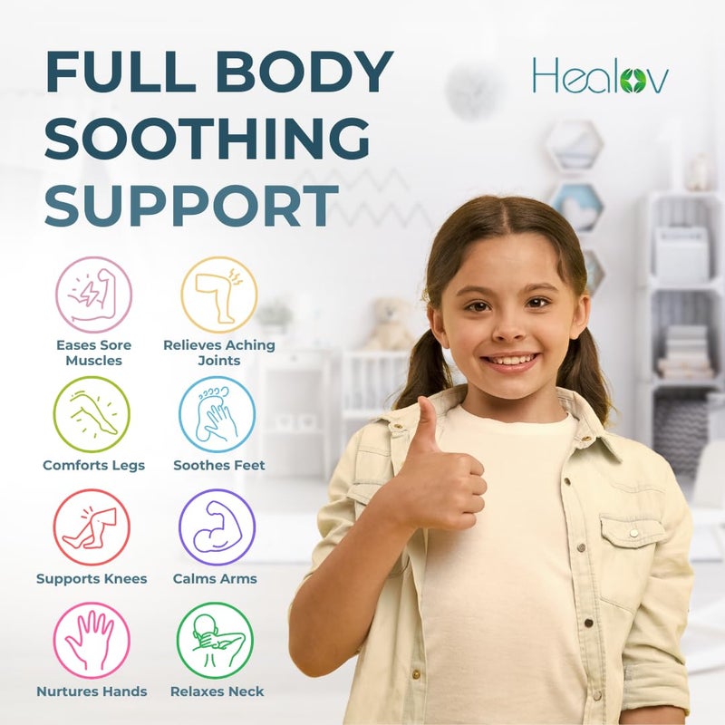 Healov Magnesium Lotion for Kids â€“ Pure Soothing Magnesium Cream for Relaxation, Better Sleep, Muscle Health, Leg & Joint Care â€“ Topical Magnesium Butter for Sleep Aid â€“ Non-Greasy, Safe, Easy to Use - Image 3