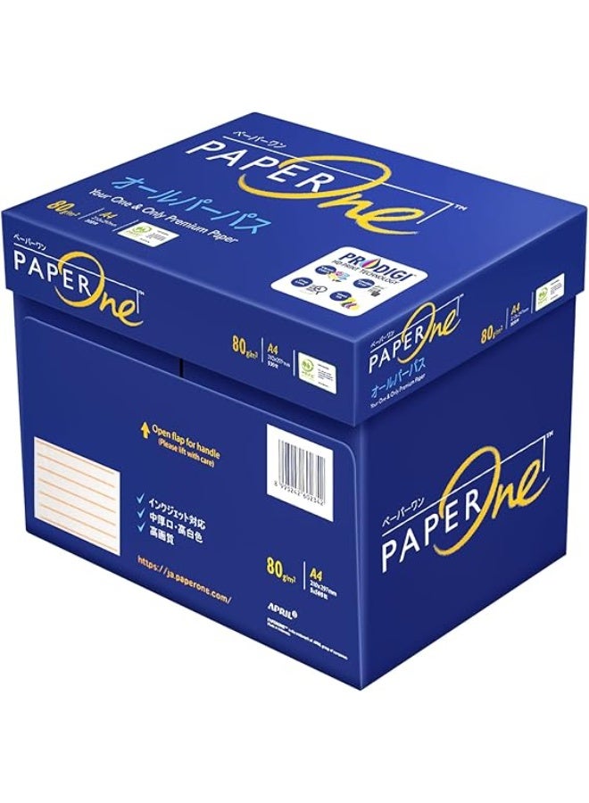 ورق PaperOne™ متعدد الاستخدامات، 80 جرام لكل متر مربع، حجم A4، 5 رزم لكل صندوق كرتوني