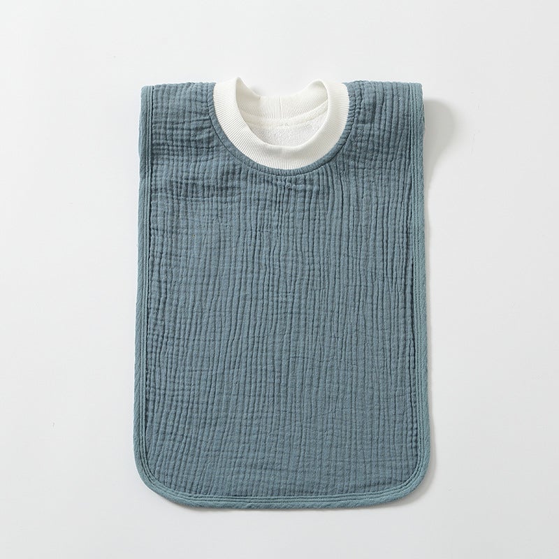 Oversized Baby Bibs Waterproof Multi-Use Dark Green (gauze sleeve saliva towel) 