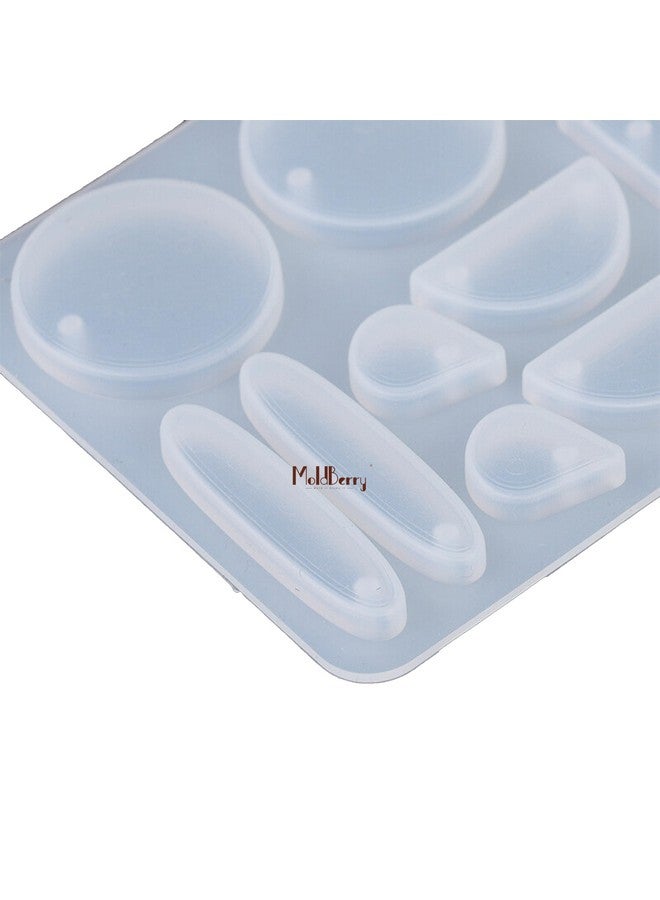 MoldBerry MoldBerry 6 Shape Silicone Earring Moulds Keychain Epoxy Pendant Ear Studs Resin Molds for DIY Crafts Silicone Candle Making Mold Pack of 1 - Image 5