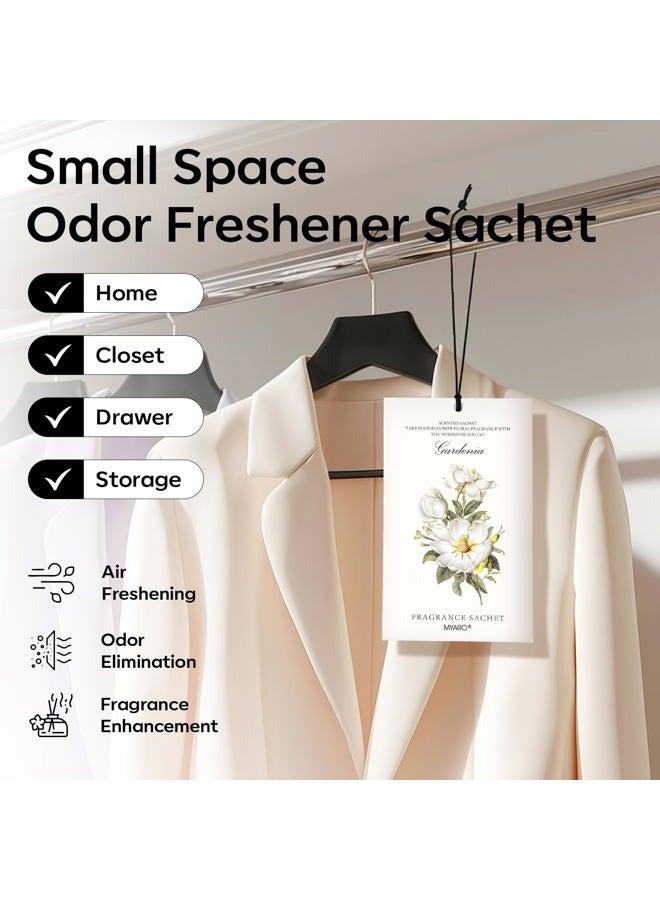 MYARO 12 Packs Gardenia Scented Sachets for Drawer and Closet, Long-Lasting Home Fragrance Sachet for Lover - Image 2