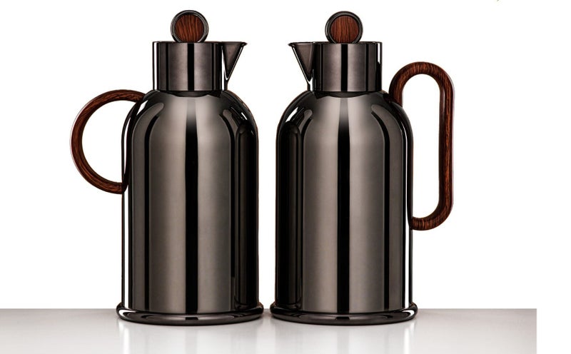 Almarjan 2-Piece Vacuum Flask Set – 1L + 1L – Brown Finish - Image 2