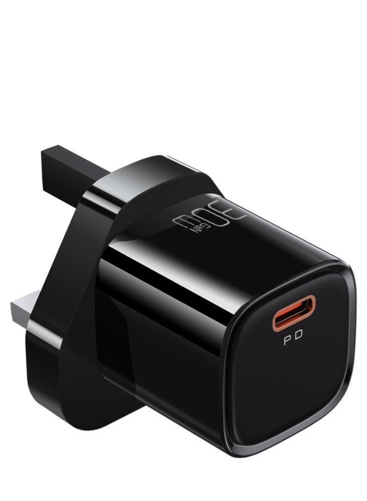 Mcdodo 30W GaN Fast Charger UK Plug with USB-C Port + USB-C to Lightning Cable 1m Compact Power Adapter for iPhone & Devices Black (CH-0585) - Image 3