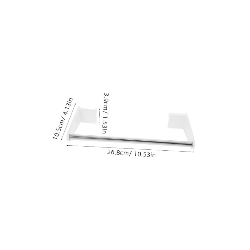 Modern White Wall Mounted Bathroom Towel Hanger And Hand Towel Holder - Image 3