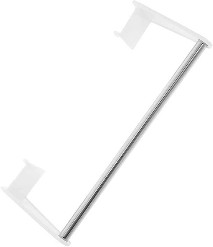 Modern White Wall Mounted Bathroom Towel Hanger And Hand Towel Holder - Image 1