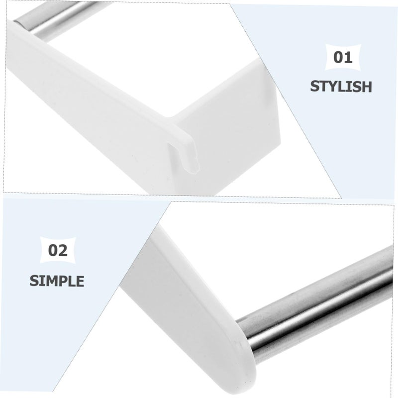 Modern White Wall Mounted Bathroom Towel Hanger And Hand Towel Holder - Image 4