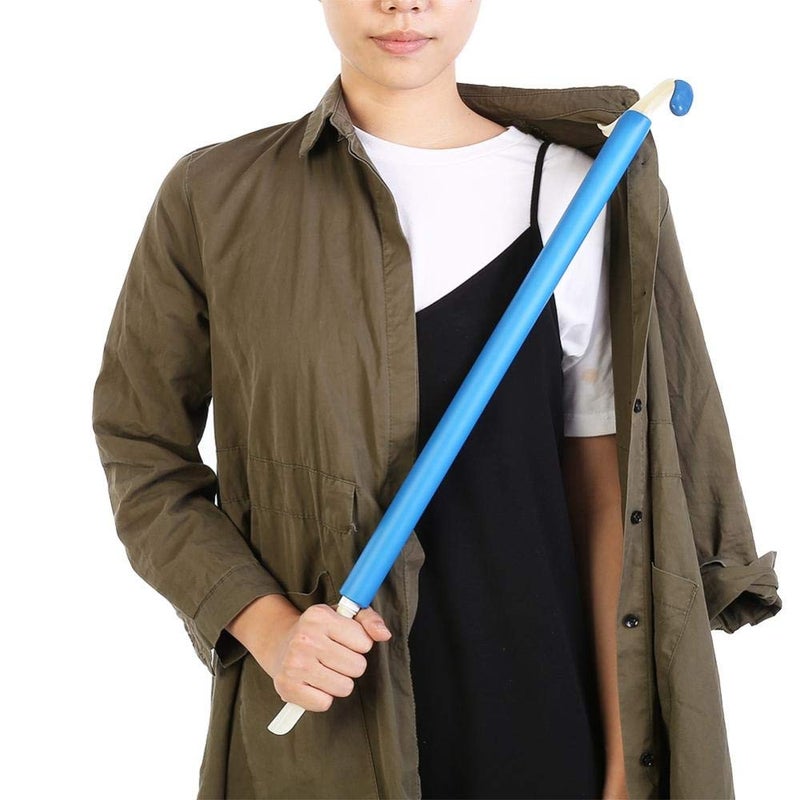 كلاراكو عصا ارتداء الملابس، لبيسة حذاء طويلة، جهاز مساعدة الجوارب لكبار السن، سحب الملابس والجوارب، الوصول إلى الشماعات، عصا مساعدة في ارتداء الملابس مع أداة حركة بمقبض طويل - Image 2