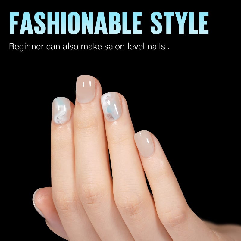 TOMICCA نصائح أظافر مزيفة مربعة قصيرة جدًا من توميكا، نصائح أظافر جيل أكريليك نصف مات، 360 قطعة تغطية كاملة بأحجام مسبقة التشكيل 12 حجم للأشخاص المبتدئين والمحترفين في صالونات الأظافر DIY - Image 5