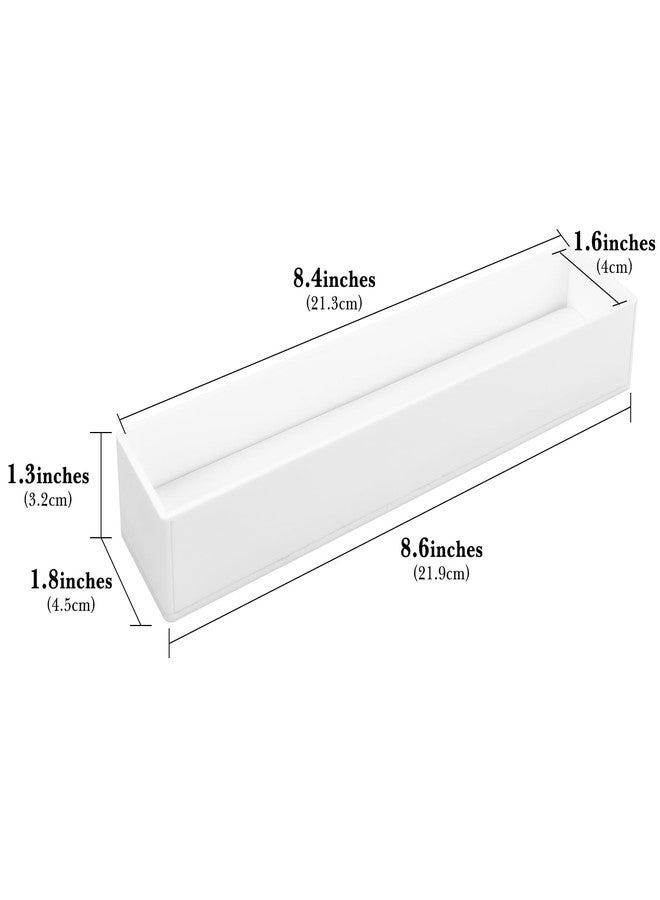 Linkidea Toothbrush Holder with Diatomite Drying Stone, Acrylic Bathroom Drawer Organizer with Draining Hole for Tooth Brush, Compatible with Colgate Extra Clean, Oral-B CrossAction (White) - Image 2