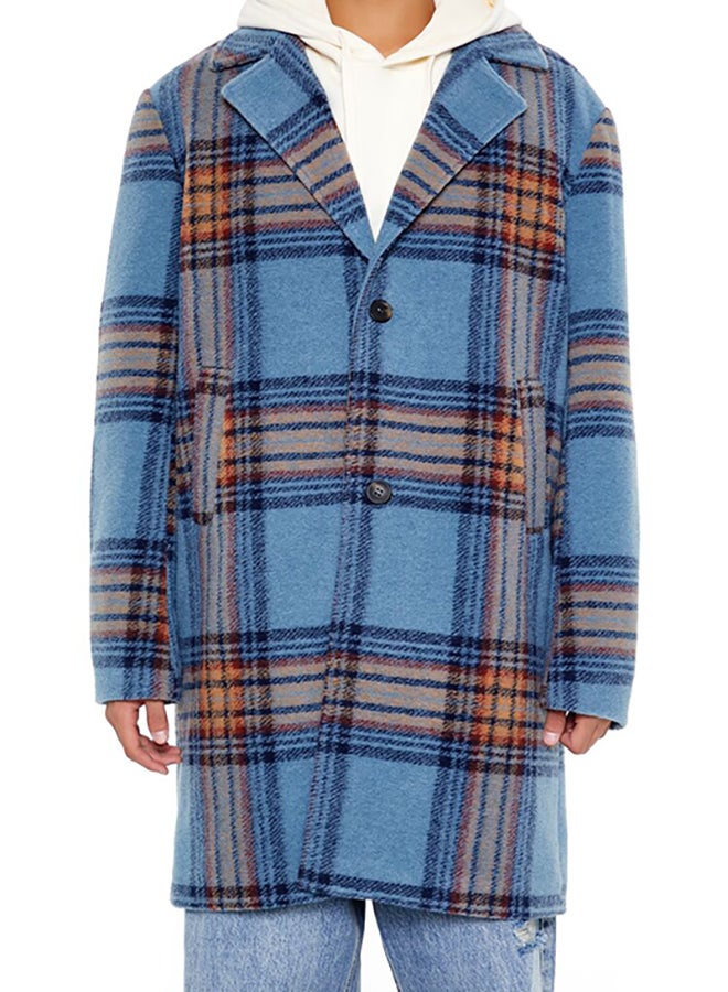 FOREVER 21 Plaid Notched Coat  - Image 5