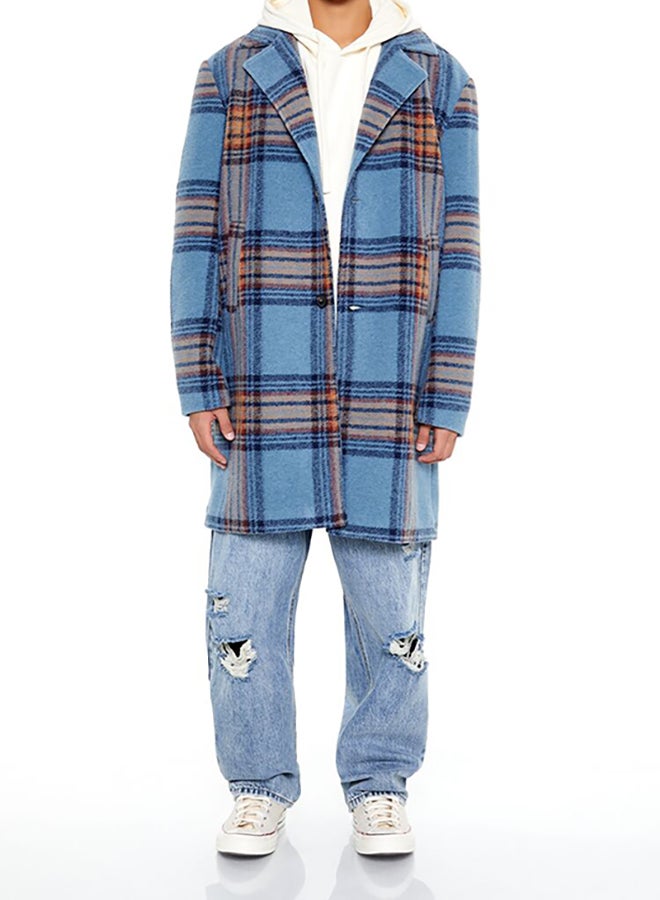 FOREVER 21 Plaid Notched Coat  - Image 4