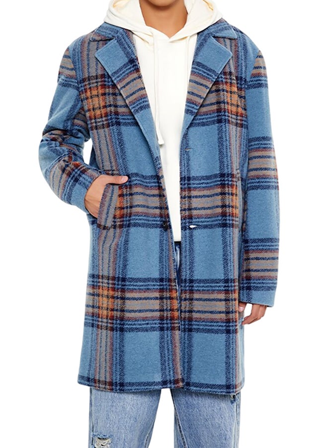 FOREVER 21 Plaid Notched Coat  - Image 1