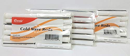 Annie Long Cold Wave Rods with Rubber Band for Hair Curling and Perm Styling - White - Set of 3 Packs of 12 (36 Pieces) - Image 2