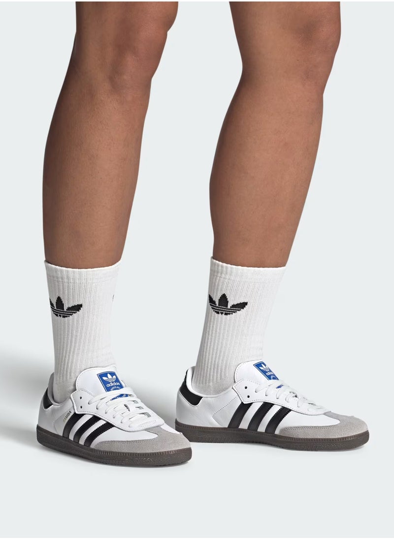 Adidas - Samba OG Shoes - Cloud White / Core Black / Clear Granite - Image 1