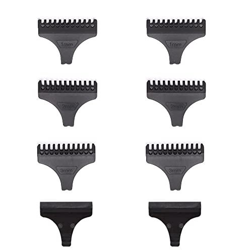 TorSor 8 Pack Hair Clipper Limit Comb Guide 1MM 2MM 3MM Guides Set with Protection Guard Cover for Vintage T9 Height 31mm 32mm T-Blade Electric Trimmer Cordless Shaver Outliner Edger Detailer - Image 1