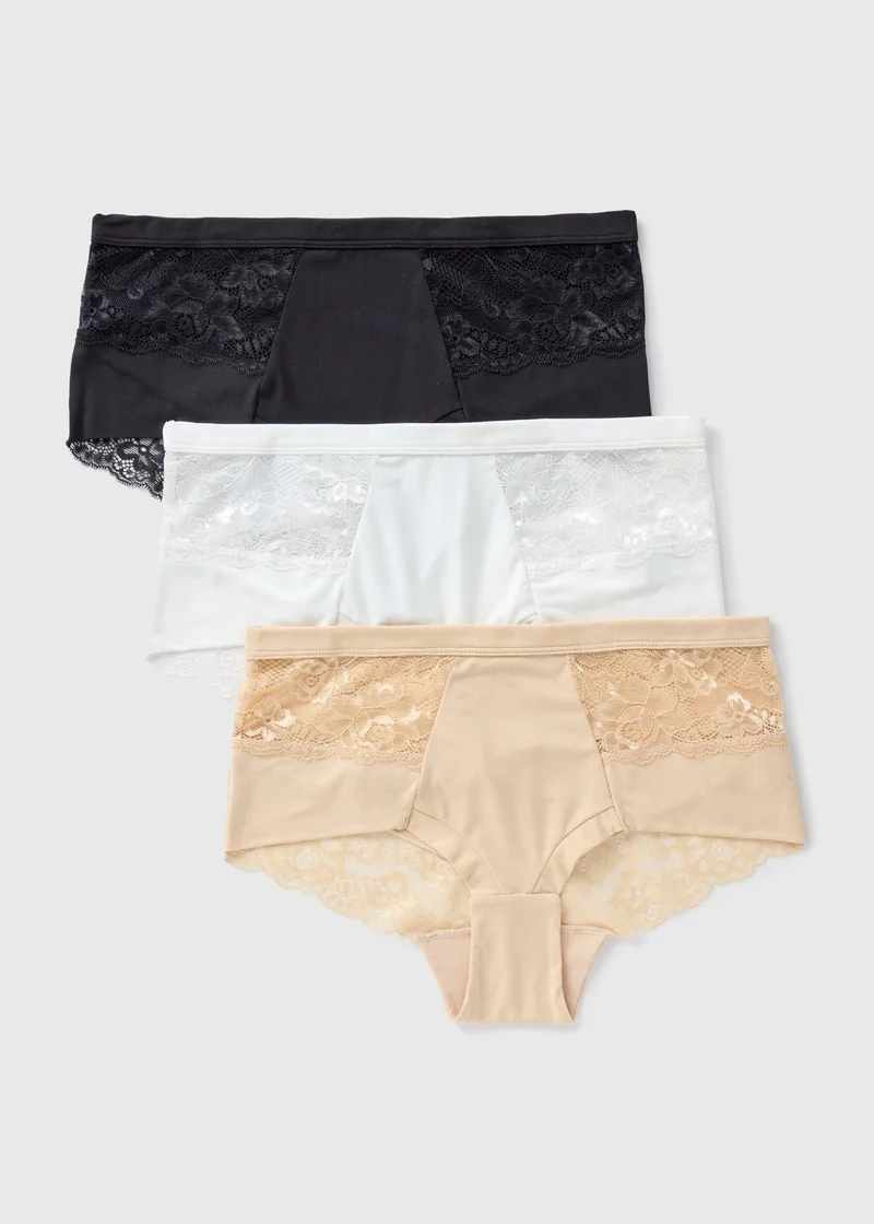 Matalan 3 Pack Multi Lace Midi Knickers