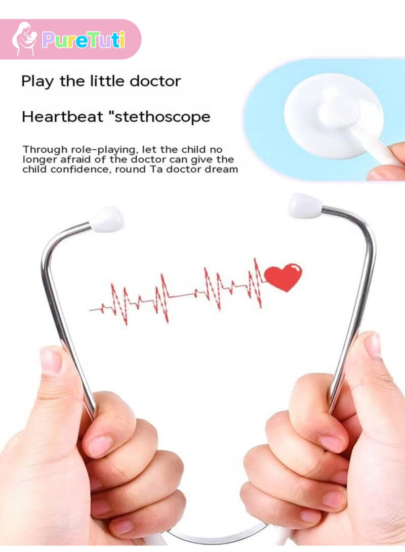 PureTuti Doctor Kit for Kids with Stethoscope Pretend Play Medical Toys Set Kids Doctor Playset Dentist Kit Toys，educational toys - Image 3