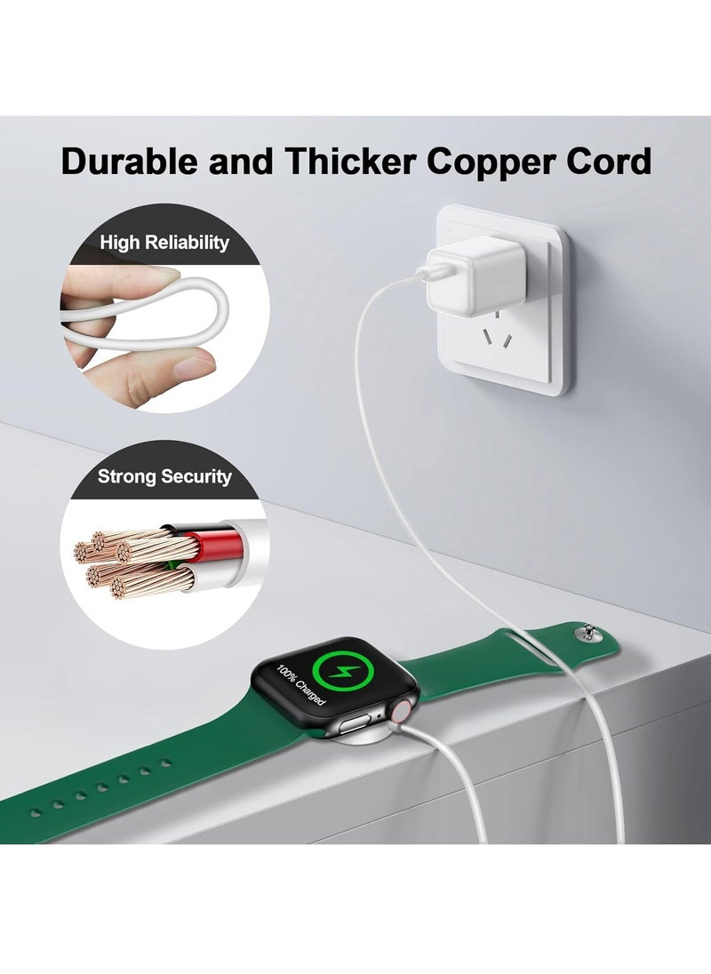 General - Apply to Apple Watch Charger: Magnetic Quick Charge Line/Portable Magnetic Compatible Wireless Charging for iWatch Series Ultra/9/8/7/6/SE/SE2/5/4/3/2 - Image 1