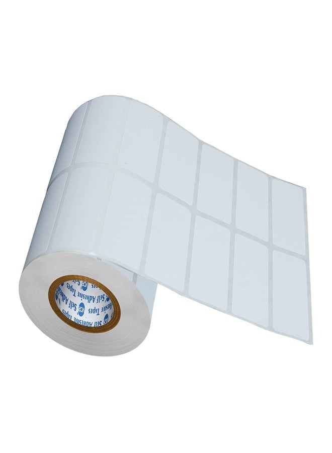 VCR 2 x 1 Direct Thermal Barcode Label Sticker - 2 x 1 inches - 50mm x 25mm - 2 Ups - 2000 Labels Per Roll - Pack of 10 Rolls -White Self Adhesive Sticker for Printing Barcoding Labels 1 inch core - Image 1