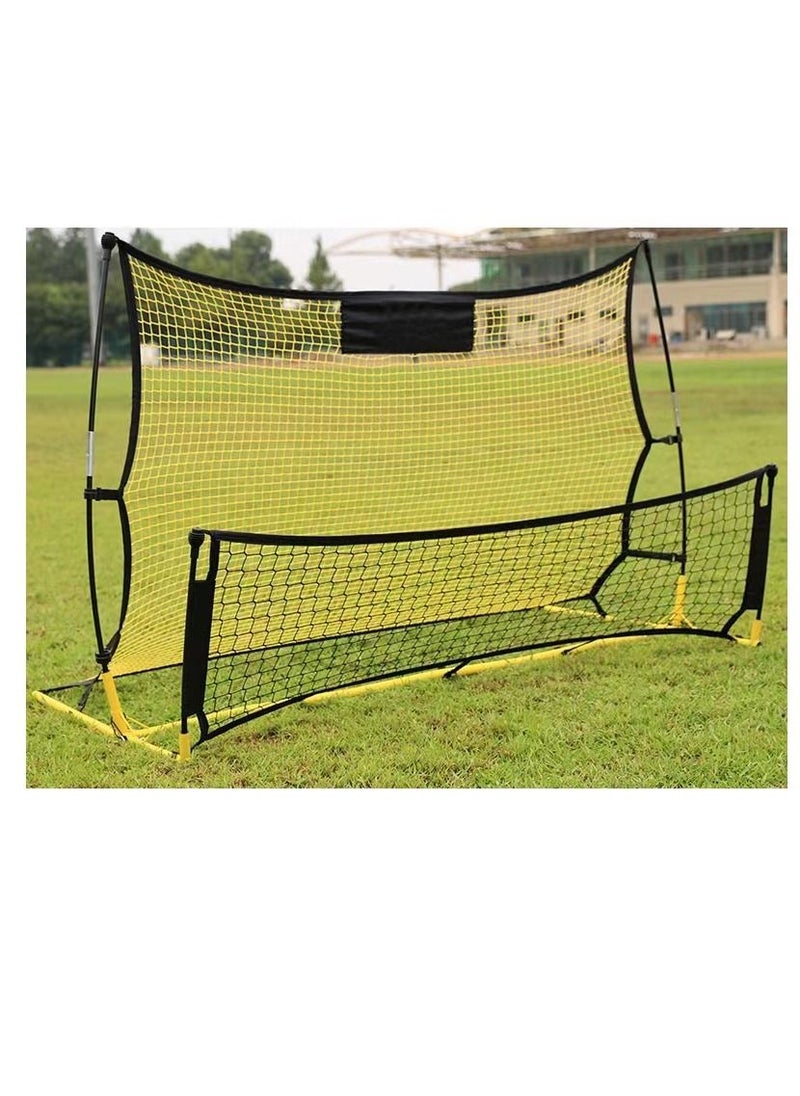 Generic - Portable Soccer Rebounder Net with Soccer Trainer, 2 in 1 Soccer Rebounder Net size:210 x 120cm - Image 1