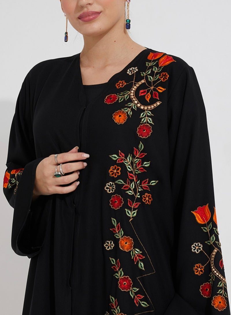 روزيت عباية عباية بتصميم برتقالي - Image 3