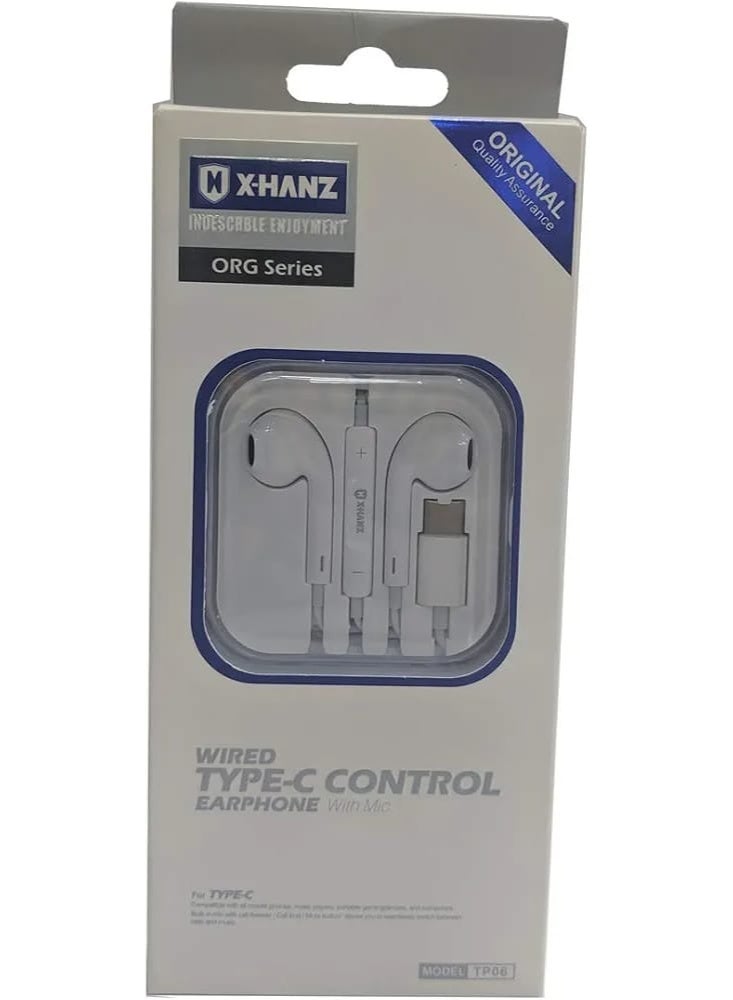X-HANZ Wired Type-C Earphone with Mic and In-line Control - Image 3