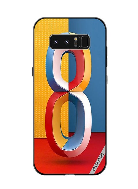 Protective Case Cover For Samsung Galaxy Note 8 Number 8 Design Multicolour