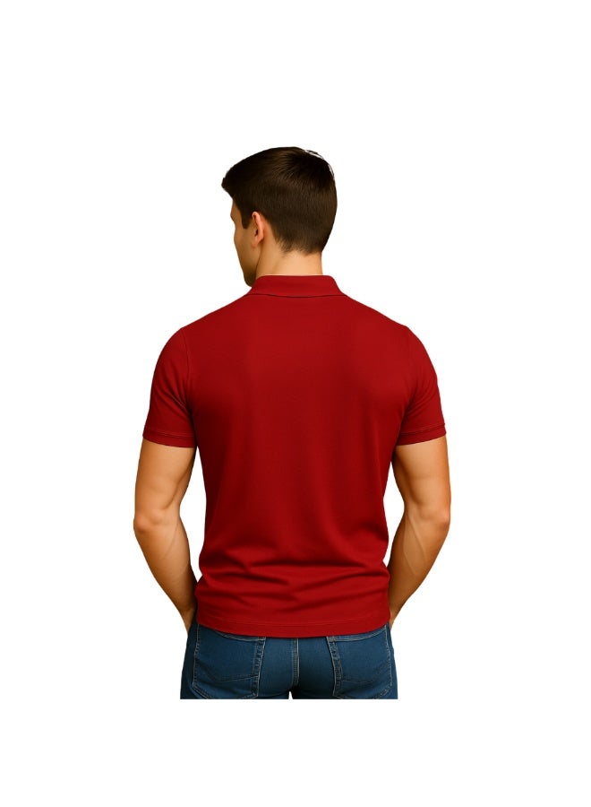 PRINTSHOP4ME Men's Regular-Fit Golf Polo T-shirt Pure Cotton Short Sleeve 220 GSM Basic Colors - Image 5