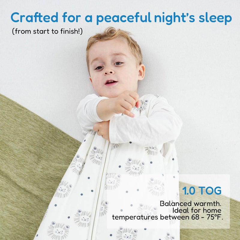 TotAha Toddler Sleep Sack 1.0 TOG for 2T-3T-4T, Premium Soft Wearable Blanket Baby Sleeping Bag with 2-way Safe Zipper for Girl Boy - Image 2