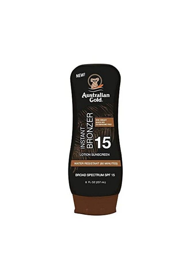 Australian Gold Sunscreen Lotion With Instant Bronzer Spf 15 8 Ounce | Broad Spectrum | Water Resistant | Nongreasy | Oxybenzone Free | Cruelty Free  - Image 1