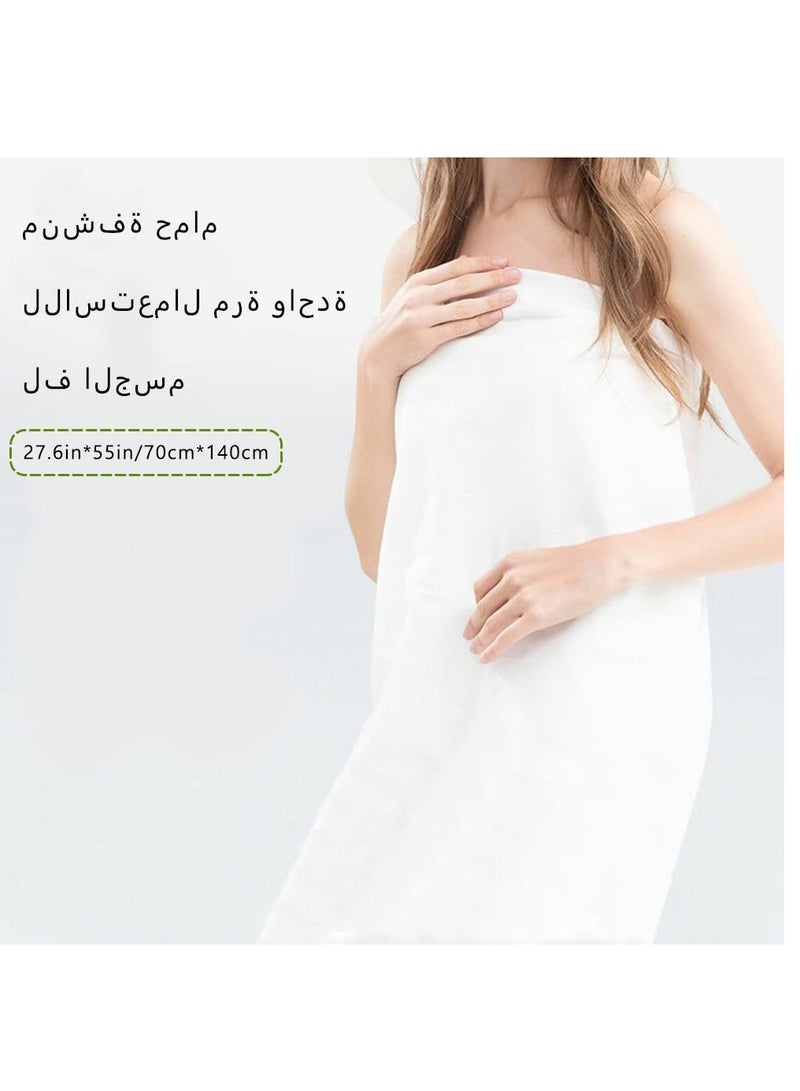SYOSI منشفة استحمام Disposable أسلوب سميك منشفة استحمام سحرية مضغوطة كبيرة الحجم منشفة استحمام محمولة قابلة لإعادة الاستخدام للسفر والتخييم والمشي لمسافات طويلة والرياضات الخارجية وصالون التجميل 27.6in*55in 5 قطع - Image 2