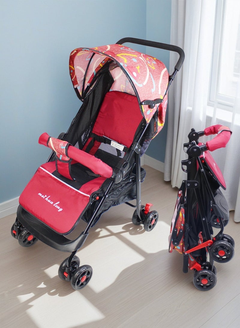 Ultra Lightweight Travel Stroller Foldable with Multi Position Reclining Seat Adjustable Canopy Foldable Storage Basket NO.1102 - Image 5