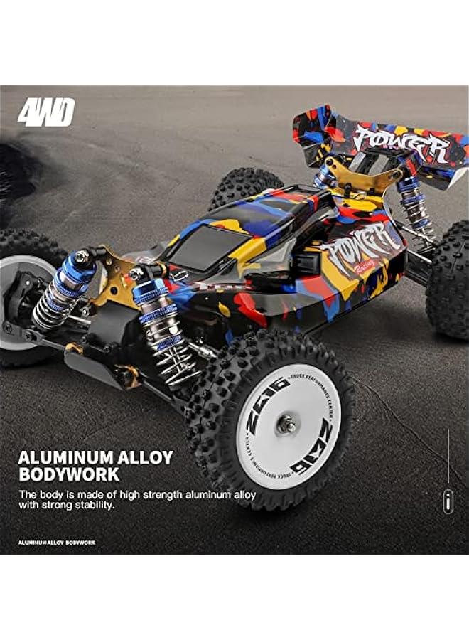 سيارة WLtoys 124007 RC، سيارة تحكم عن بعد بمقياس 1:12، سيارة سباق عالية السرعة 75 كم/ساعة، شاحنة RC 2.4 جيجا هرتز لجميع التضاريس على الطرق الوعرة مع محرك بدون فرشاة وهيكل معدني للبالغين - Image 5