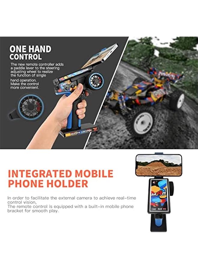 سيارة WLtoys 124007 RC، سيارة تحكم عن بعد بمقياس 1:12، سيارة سباق عالية السرعة 75 كم/ساعة، شاحنة RC 2.4 جيجا هرتز لجميع التضاريس على الطرق الوعرة مع محرك بدون فرشاة وهيكل معدني للبالغين - Image 2