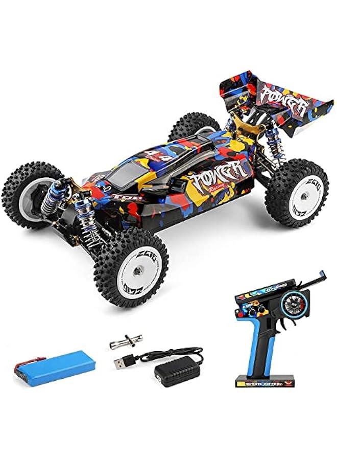 سيارة WLtoys 124007 RC، سيارة تحكم عن بعد بمقياس 1:12، سيارة سباق عالية السرعة 75 كم/ساعة، شاحنة RC 2.4 جيجا هرتز لجميع التضاريس على الطرق الوعرة مع محرك بدون فرشاة وهيكل معدني للبالغين - Image 1