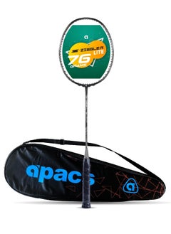 Apacs Z-Ziggler Lite Unstrung Japanese Badminton Racket with Full Cover - 33 LBS Tension, 78g Lightweight, 6.2 mm Slim Shaft, 3 3/8 inches Grip Size  - Image 1