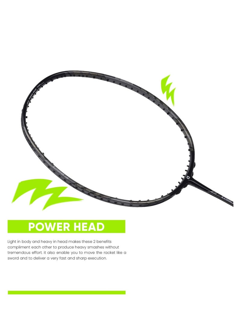 Apacs Z-Ziggler Lite Unstrung Japanese Badminton Racket with Full Cover - 33 LBS Tension, 78g Lightweight, 6.2 mm Slim Shaft, 3 3/8 inches Grip Size  - Image 5