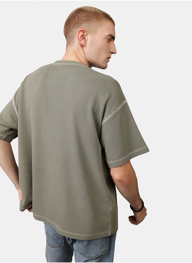 American Eagle - AE Utility Oversized Waffle Tee - Image 1
