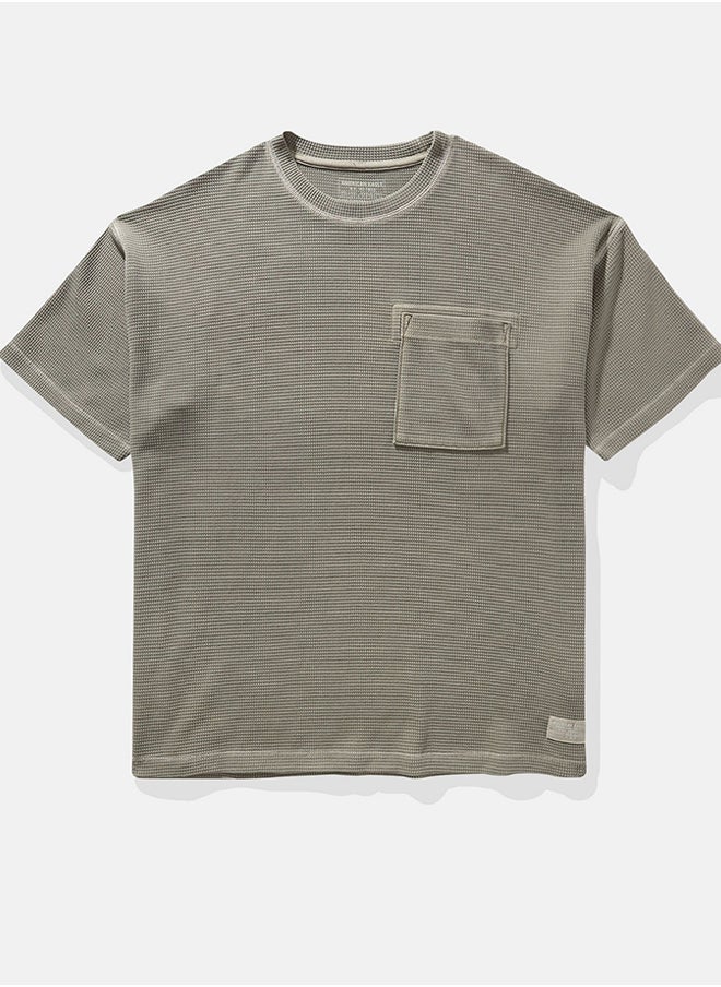American Eagle - AE Utility Oversized Waffle Tee - Image 1