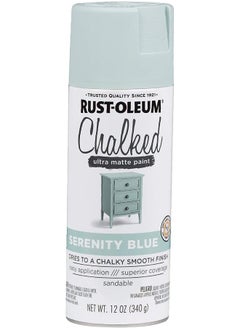 RUST-OLEUM Rust-Oleum 302595 Chalked Paint Spray, 12oz, Serenity Blue  - Image 1