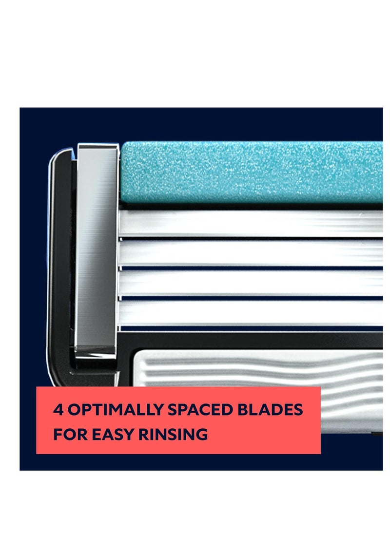 DOLLAR SHAVE CLUB Dollar Shave Club | 4 Blade Razor Refills (8 Pack) | Swift Rinse Blades for Longer and Thicker Hair  - Image 2