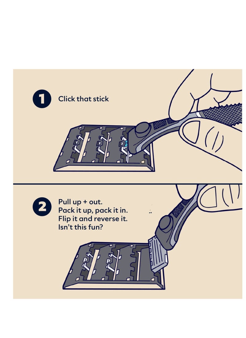 DOLLAR SHAVE CLUB Dollar Shave Club | 4 Blade Razor Refills (8 Pack) | Swift Rinse Blades for Longer and Thicker Hair  - Image 5