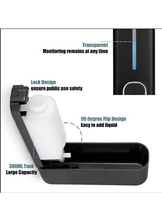 EVGREF Liquid Soap Dispenser 350 ML (Black) (Set of 1) - Image 3