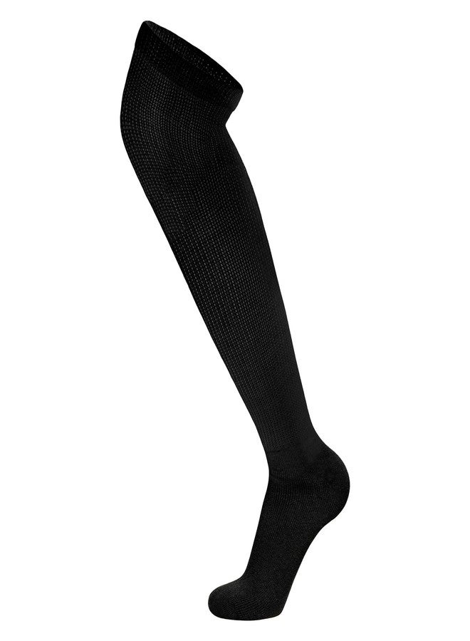 Brooklyn Socks 4 Pairs of Over the Knee Non-Binding Cotton Diabetic Neuropathy Socks, Black, Size 10-13 - Image 4
